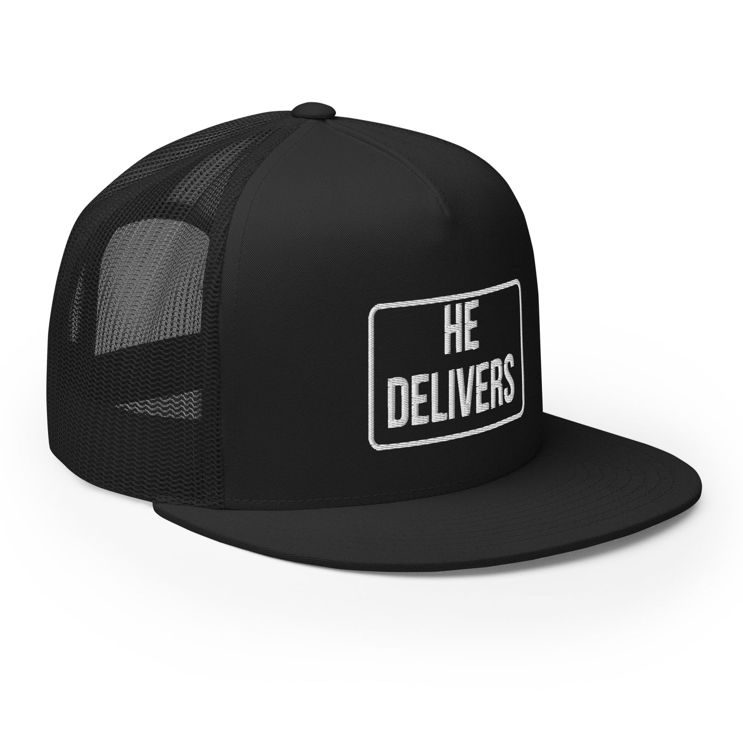 HE DELIVERS Trucker Cap