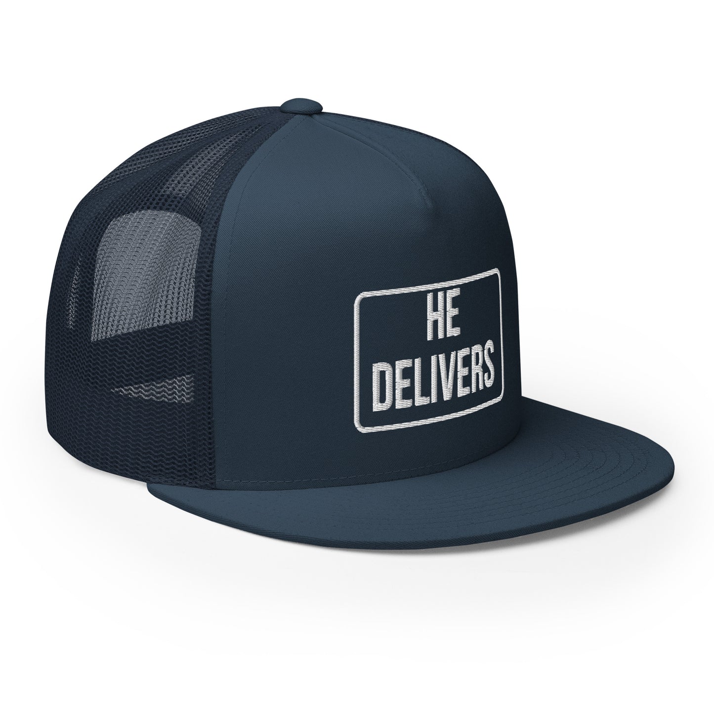 HE DELIVERS Trucker Cap