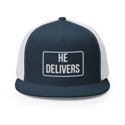 HE DELIVERS Trucker Cap