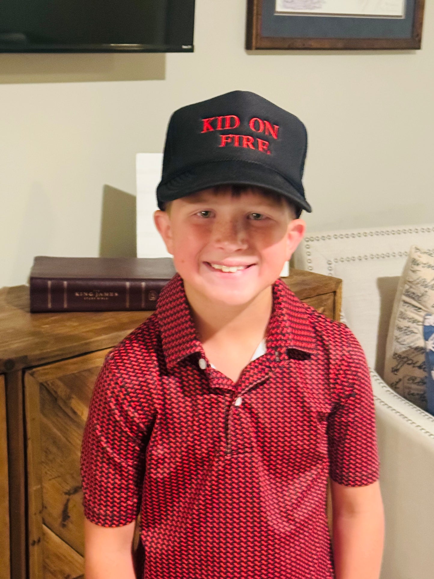 KID ON FIRE Trucker Cap