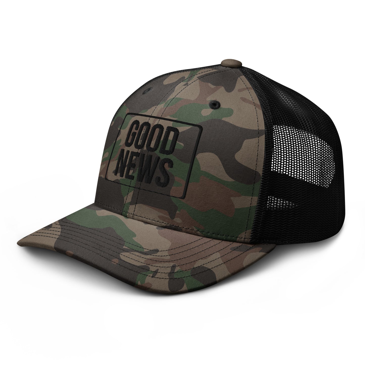 GOOD NEWS Camouflage trucker hat