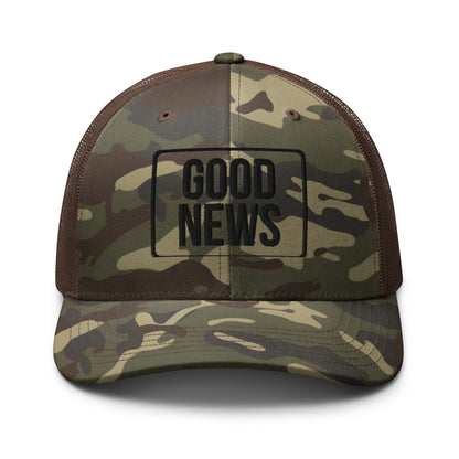 GOOD NEWS Camouflage trucker hat