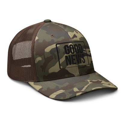 GOOD NEWS Camouflage trucker hat