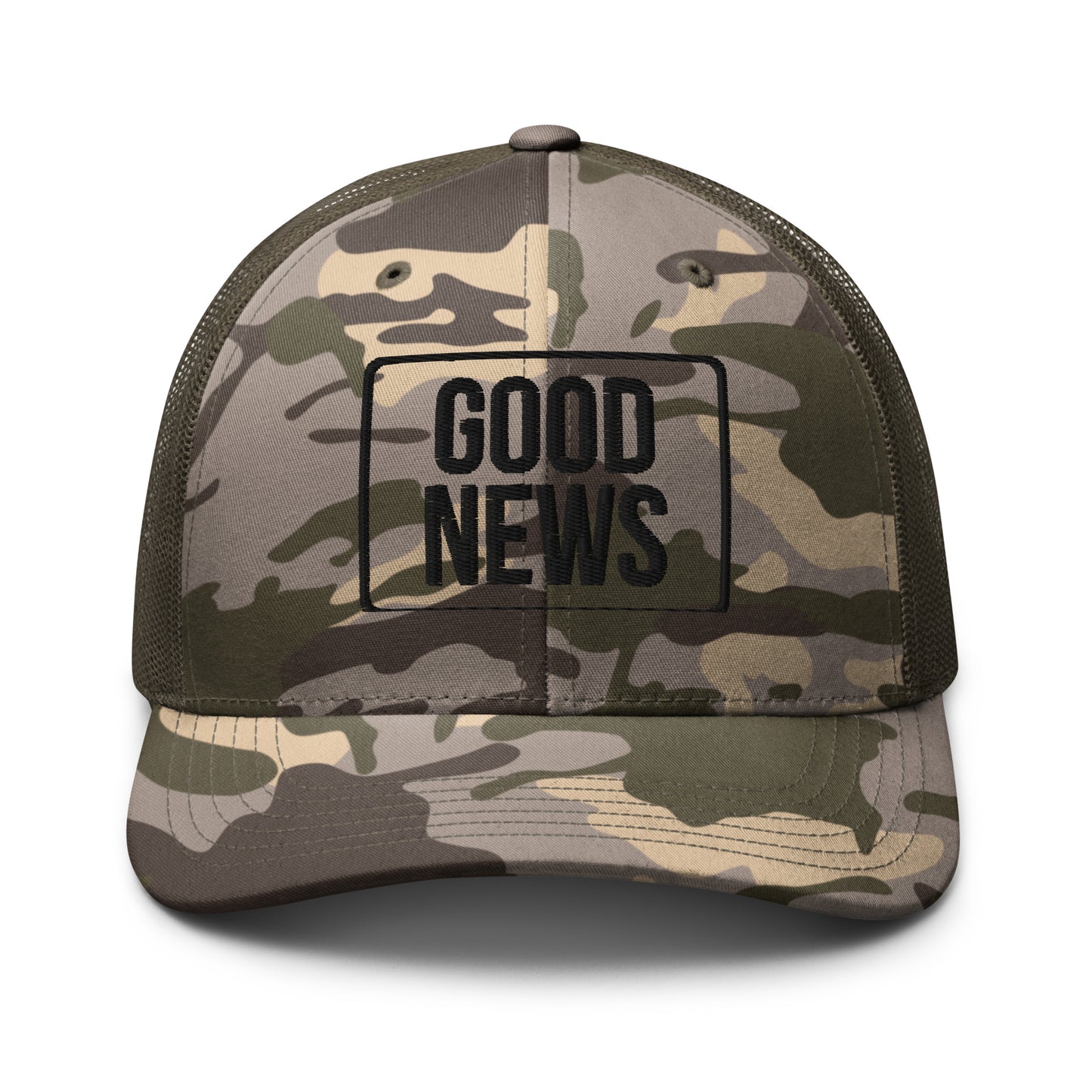 GOOD NEWS Camouflage trucker hat