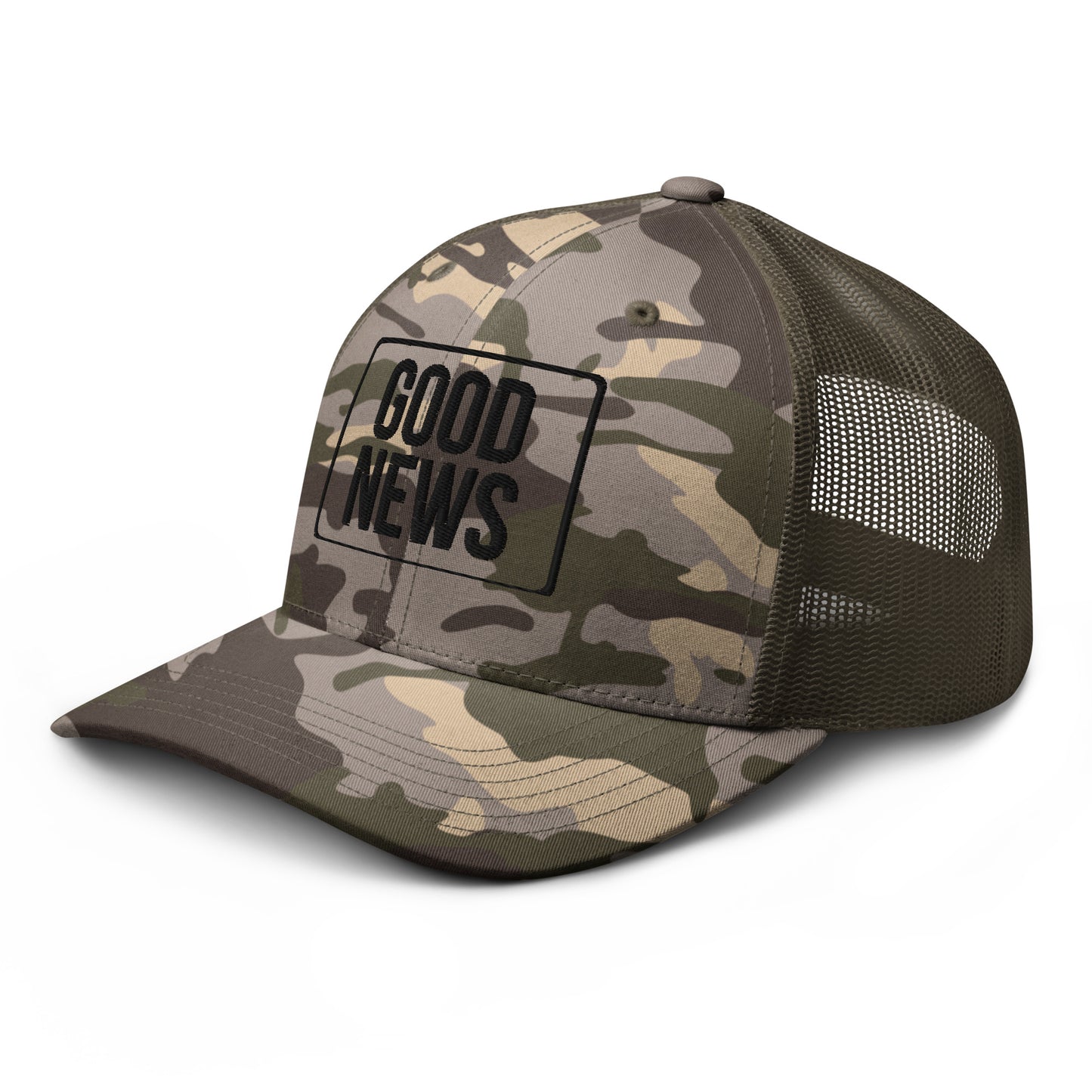 GOOD NEWS Camouflage trucker hat