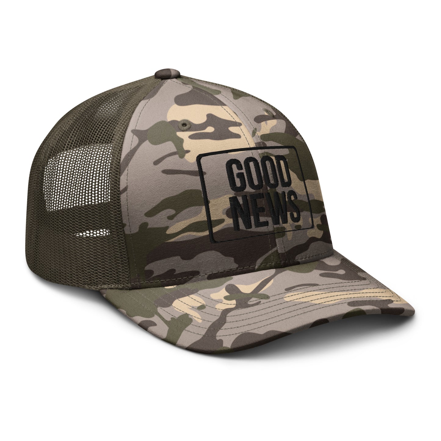 GOOD NEWS Camouflage trucker hat