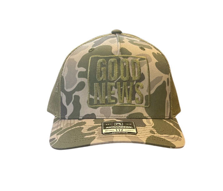 Green Camo GOOD NEWS Trucker