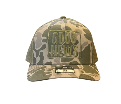 Green Camo GOOD NEWS Trucker