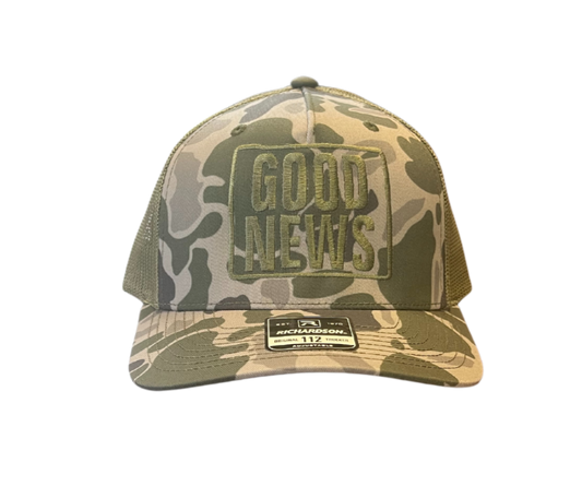 Green Camo GOOD NEWS Trucker